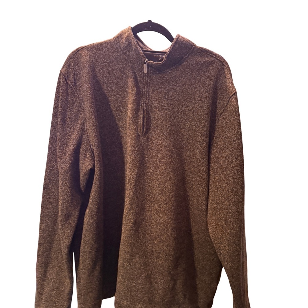 Van Heusen Men's Zip Up Grey Sweater